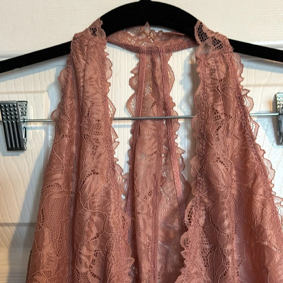 Free People Everyday Lace NWT women’s pink bodysuit size XS - Picture 2 of 11